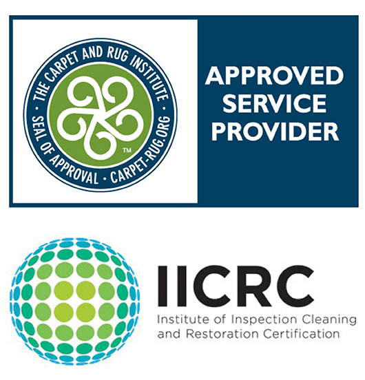 The Carpet And Rug Institute logo and IICRC logo